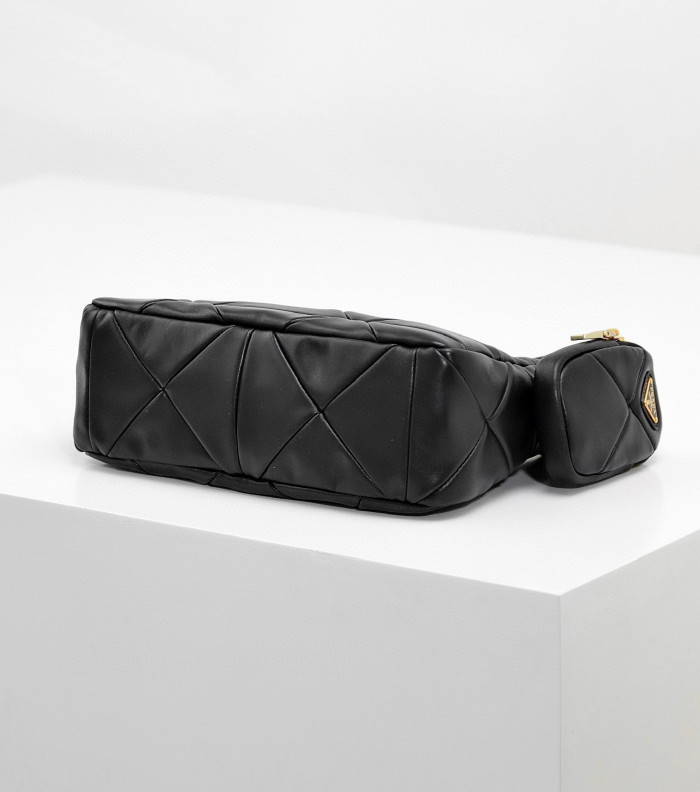 Prada NIGO Black Leather Chain Bag #nigo57626