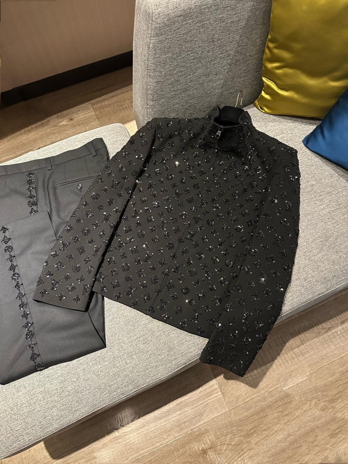 Louis Vuitton Bright Diamond Long Sleeved Coat And Pants Set #nigo96375