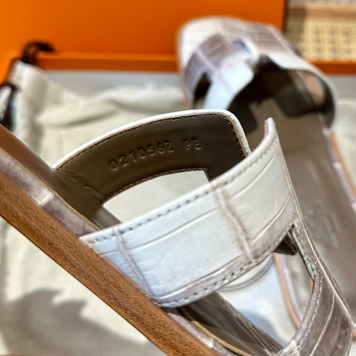Hermes NIGO Leather Flat Bottomed Slippers #nigo57675