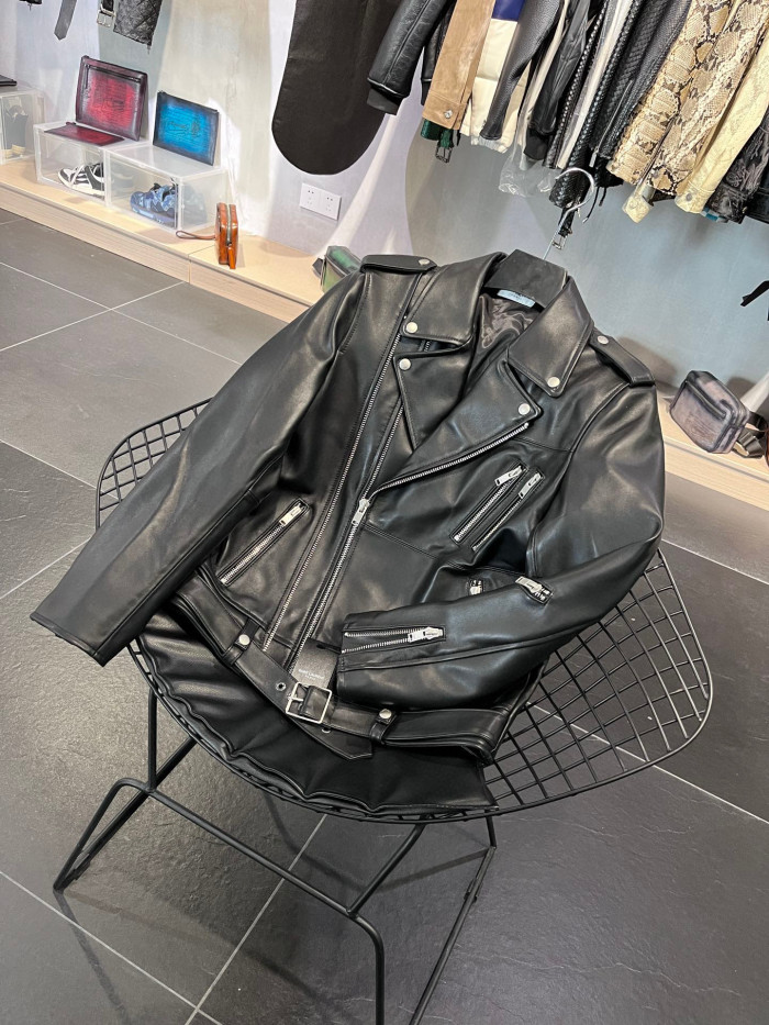 Saint Laurent Leather Jacket Coat #nigo5748