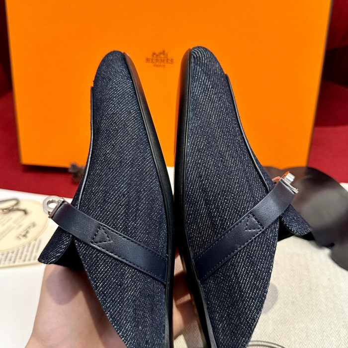 Hermès NIGO Denim Muller Shoes #nigo94236
