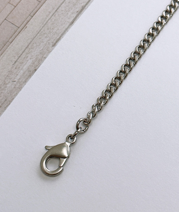 Chanel Silver Pearl Patchwork Chain Necklace #nigo57363
