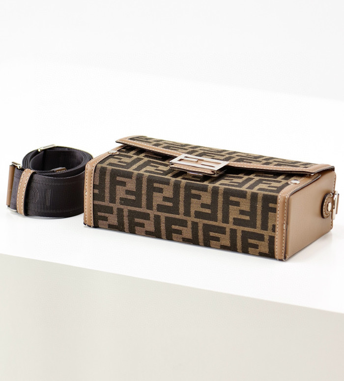 Fendi Canvas Leather Double PiecePortable Diagonal Bag #nigo56216