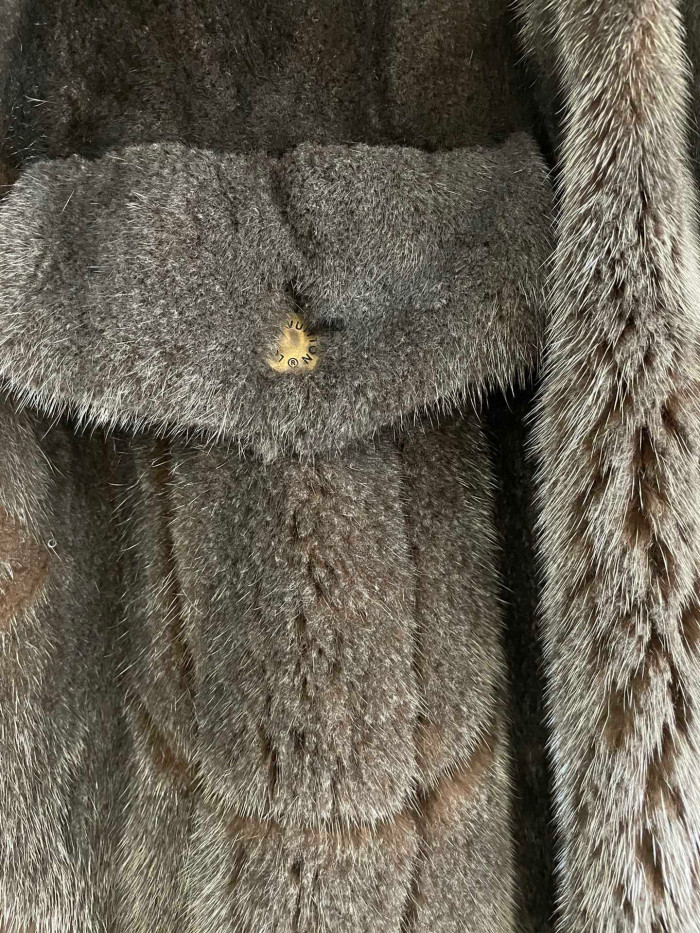 Louis Vuitton Silver Mink Genuine Leather Jacket Coat #nigo2785