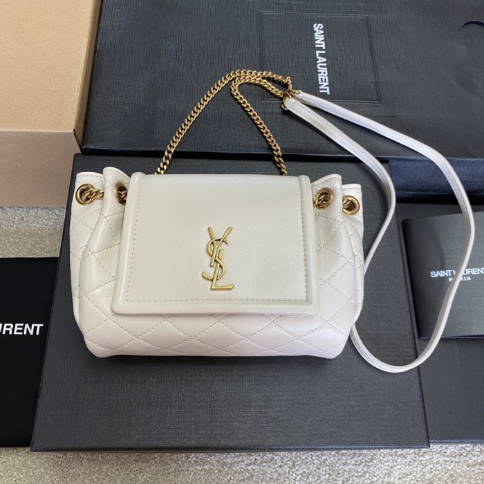 SAINT LAURENT Chain Crossbody Bag In Quilted Lambskin Leather Bag Bags #nigo53545