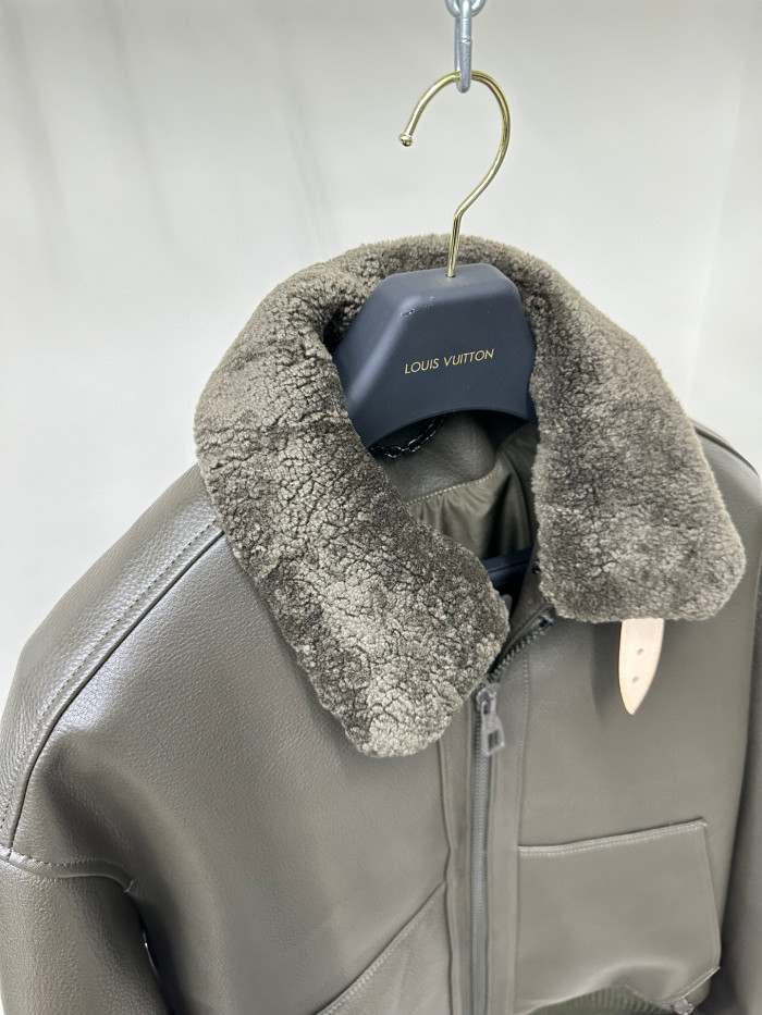 Louis Vuitton Genuine Leather Aviator Jacket #nigo866