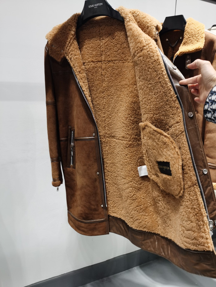 Louis Vuitton Fur Genuine Leather Long Coat #nigo5633