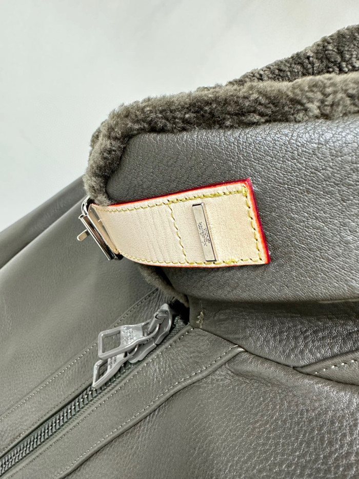 Louis Vuitton Genuine Leather Aviator Jacket #nigo866