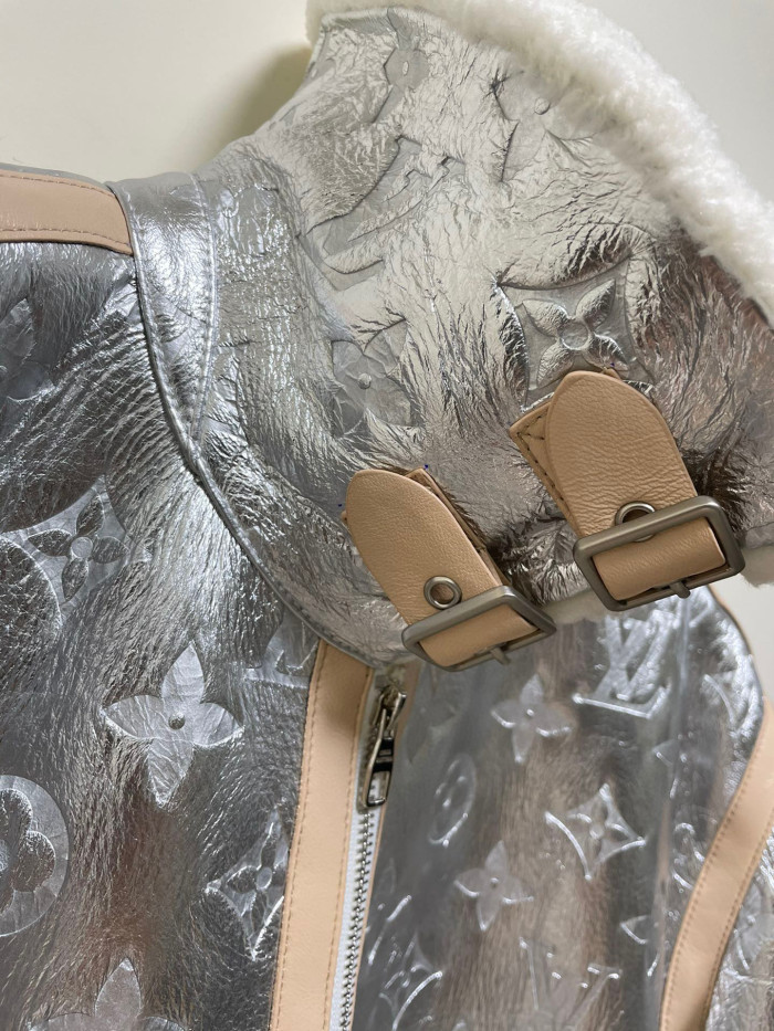 Louis Vuitton Mirror Shearing Genuine Leather Jacket #nigo6266