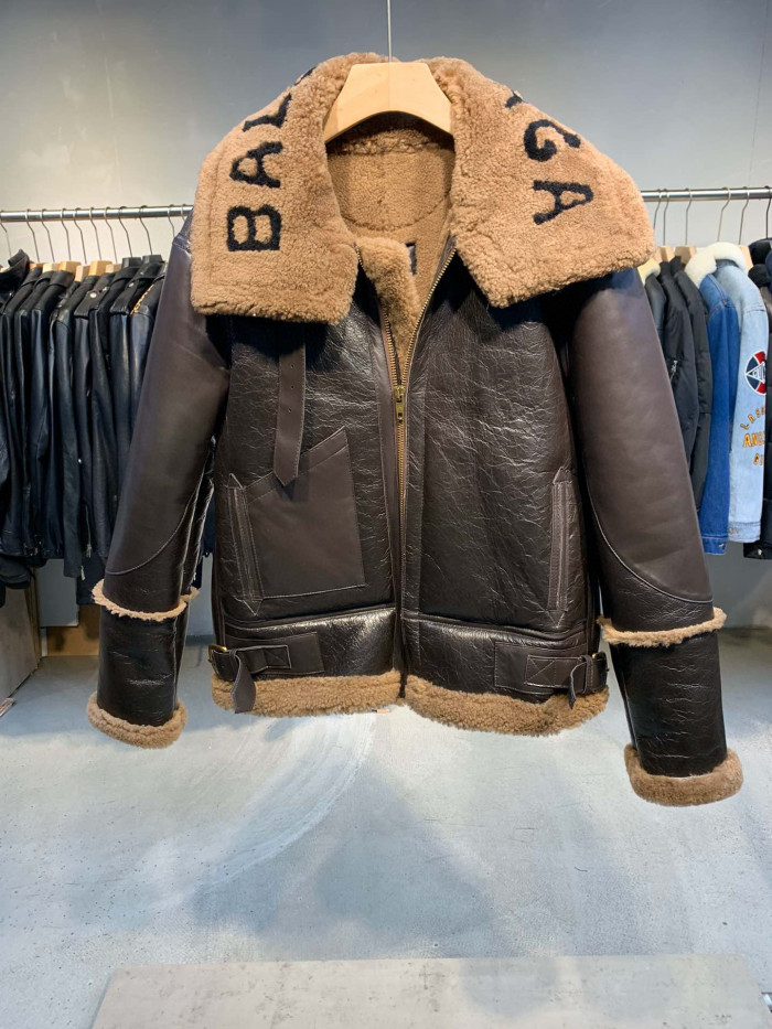 Balenciaga Leather Jacket Coat #nigo878