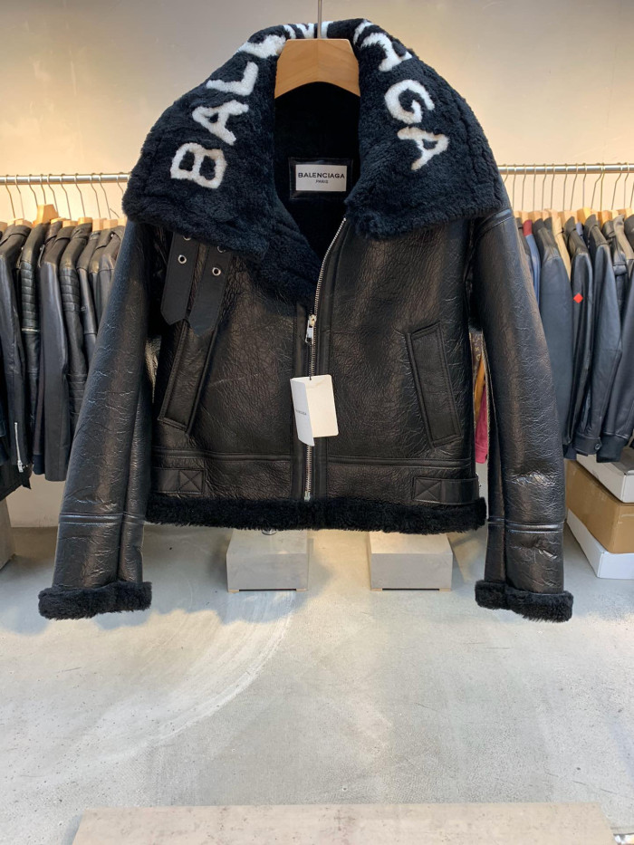 Balenciaga Leather Jacket Coat #nigo878