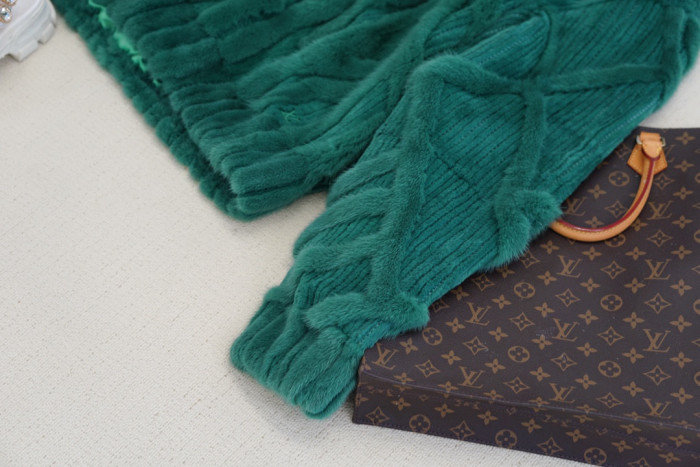 Louis Vuitton Mink Genuine Leather Coat Fur Sweater Pullover #nigo2596
