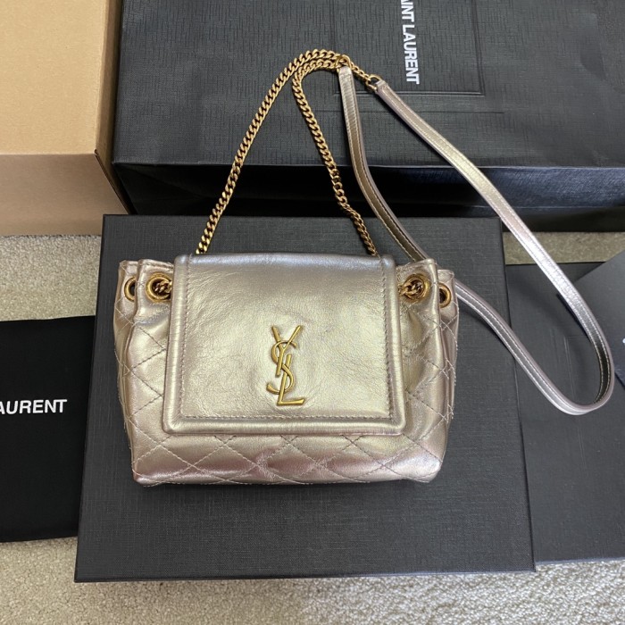 SAINT LAURENT Chain Crossbody Bag In Quilted Lambskin Leather Bag Bags #nigo53545