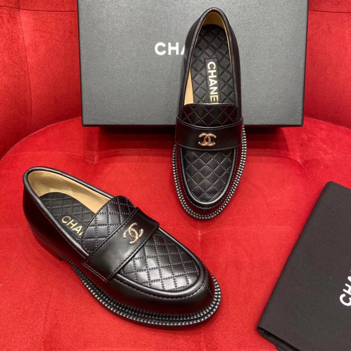 Chanel Leather Loafers Shoes #nigo53648