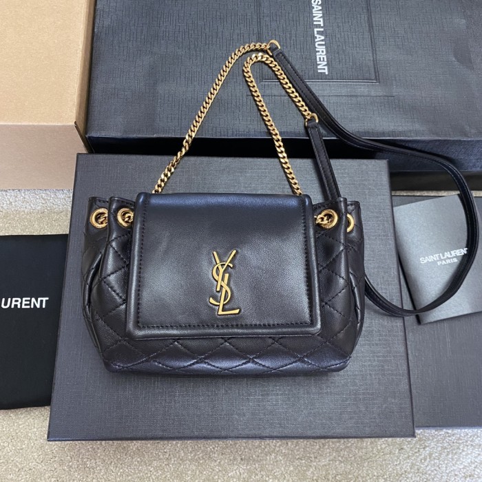 SAINT LAURENT Chain Crossbody Bag In Quilted Lambskin Leather Bag Bags #nigo53545