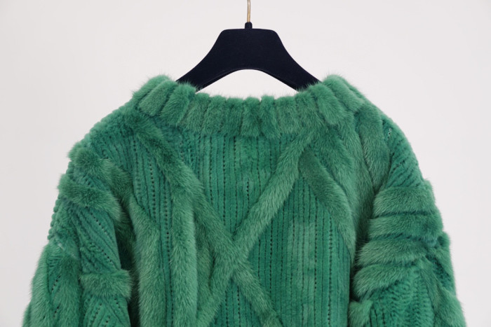 Louis Vuitton Mink Genuine Leather Coat Fur Sweater Pullover #nigo2596