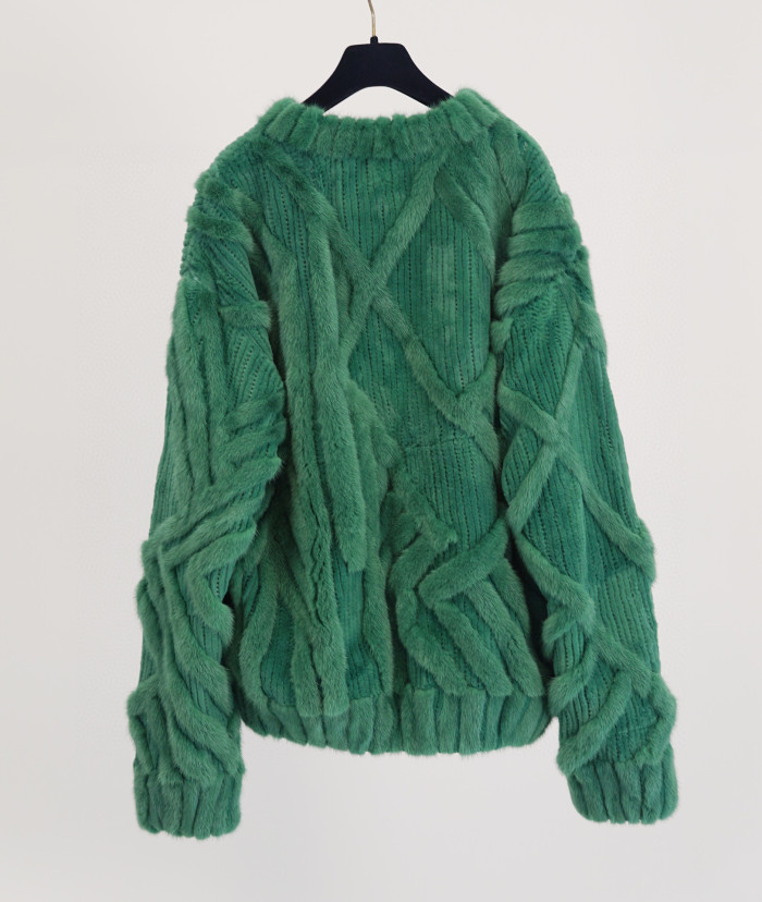 Louis Vuitton Mink Genuine Leather Coat Fur Sweater Pullover #nigo2596