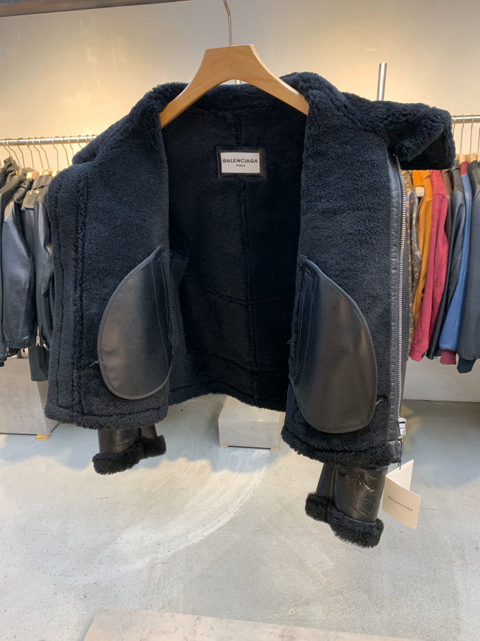 Balenciaga Leather Jacket Coat #nigo878