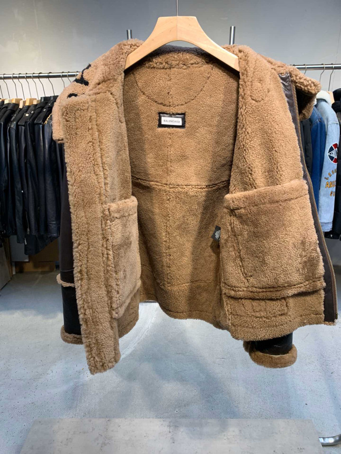 Balenciaga Leather Jacket Coat #nigo878
