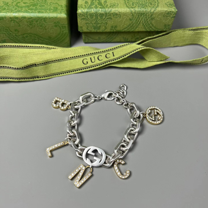 Balenciaga Large Letter Metal Logo Diamond Necklace Choker Bracelet Jewelry #nigo53467