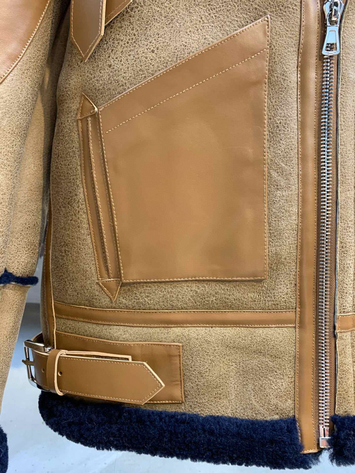 Balenciaga Leather Jacket Coat #nigo878