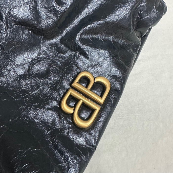 Balenciaga Monaco Black Chain Leather Shoulder Bag #nigo21763