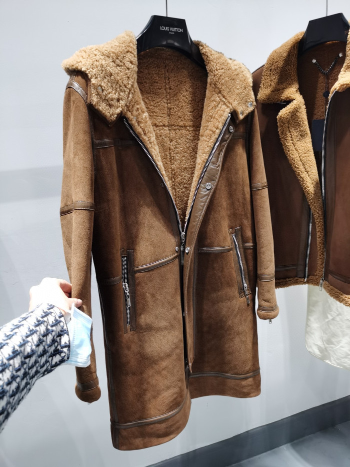 Louis Vuitton Fur Genuine Leather Long Coat #nigo5633