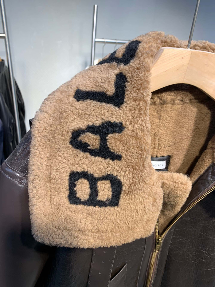 Balenciaga Leather Jacket Coat #nigo878