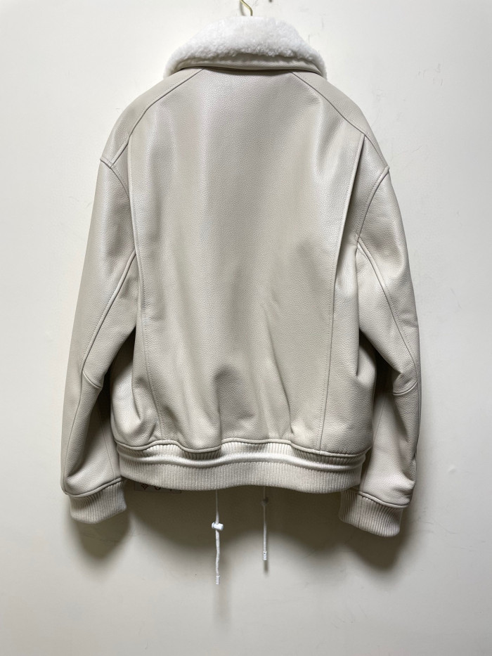 Louis Vuitton Genuine Leather Aviator Jacket #nigo866