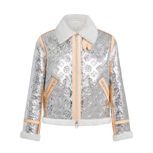 Louis Vuitton Mirror Shearing Genuine Leather Jacket #nigo6266