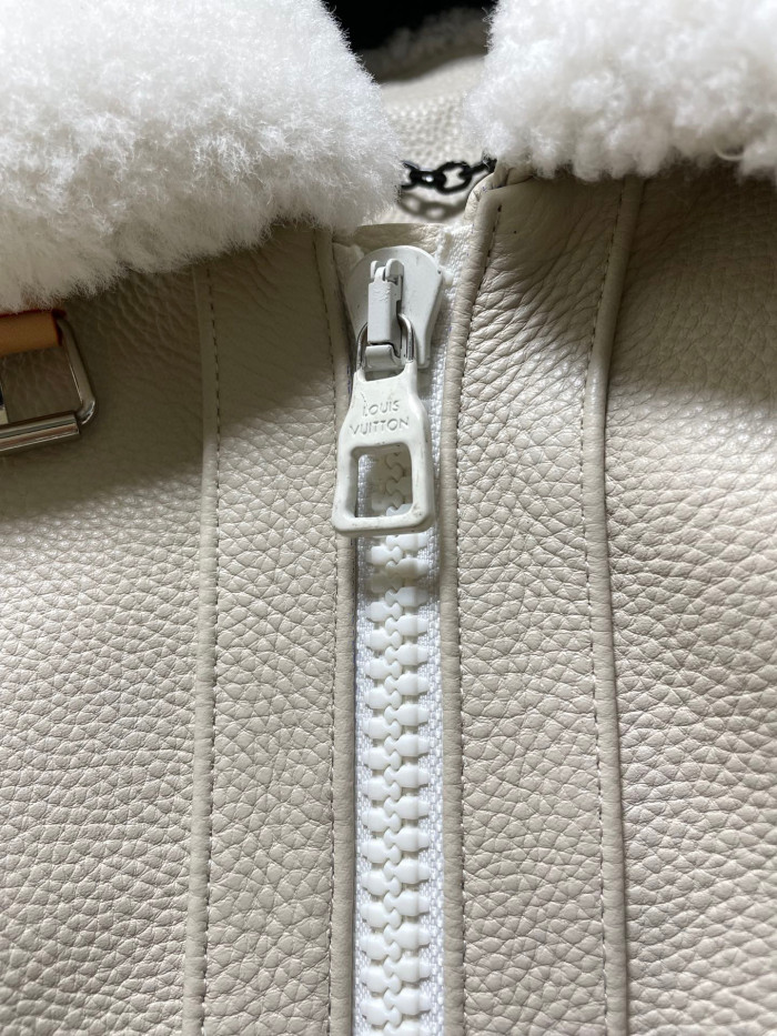 Louis Vuitton Genuine Leather Aviator Jacket #nigo866