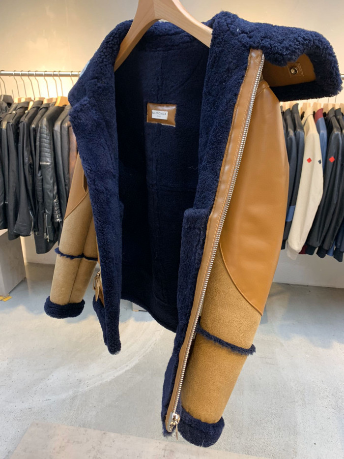 Balenciaga Leather Jacket Coat #nigo878
