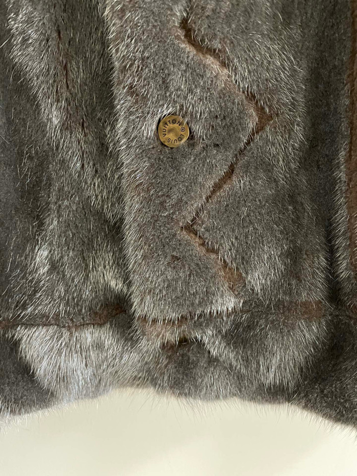 Louis Vuitton Silver Mink Genuine Leather Jacket Coat #nigo2785