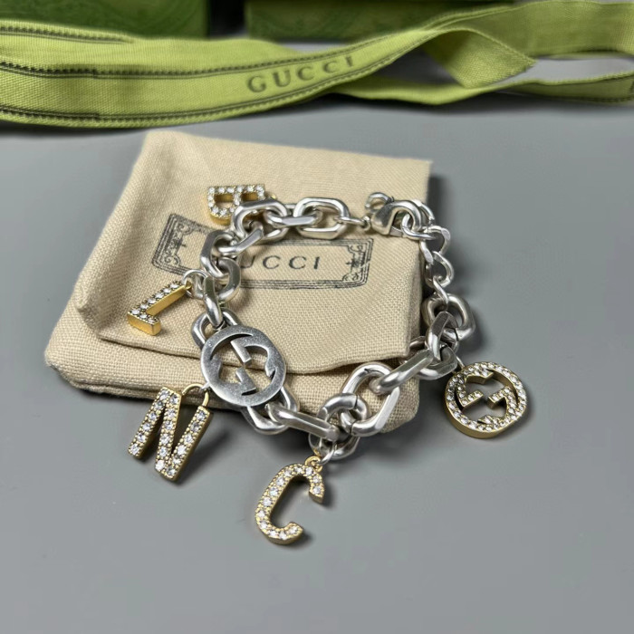 Balenciaga Large Letter Metal Logo Diamond Necklace Choker Bracelet Jewelry #nigo53467