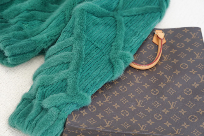 Louis Vuitton Mink Genuine Leather Coat Fur Sweater Pullover #nigo2596