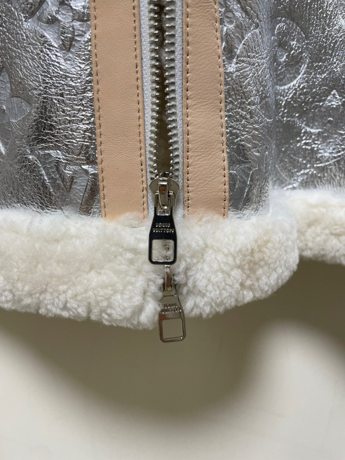 Louis Vuitton Mirror Shearing Genuine Leather Jacket #nigo6266