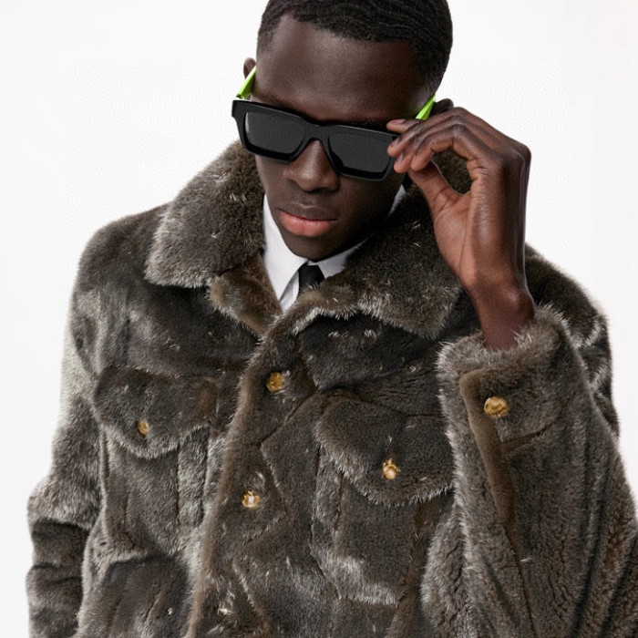 Louis Vuitton Silver Mink Genuine Leather Jacket Coat #nigo2785