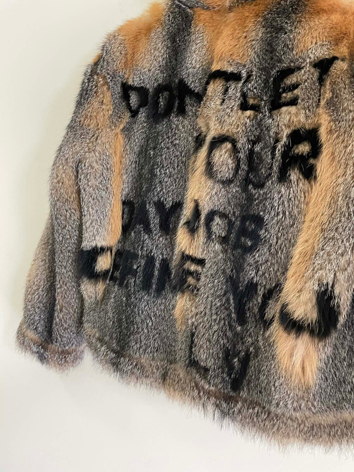 Louis Vuitton Fur Blouson With Logo Lettering Furs Jacket #nigo8688