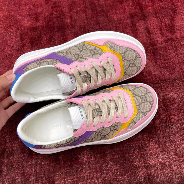 GUCCI Retro Webbing Printed Platform Flat Sneakers Shoes #nigo59189