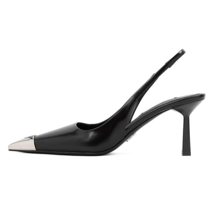 Saint Laurent NIGO Metal Pointed-Toe High-Heel Back Sandals Shoes #nigo54649