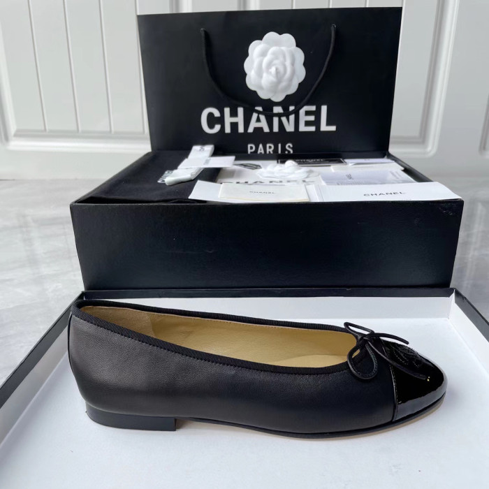 CHANEL Women's Lambskin Ballerina Flats Shoes #nigo51712