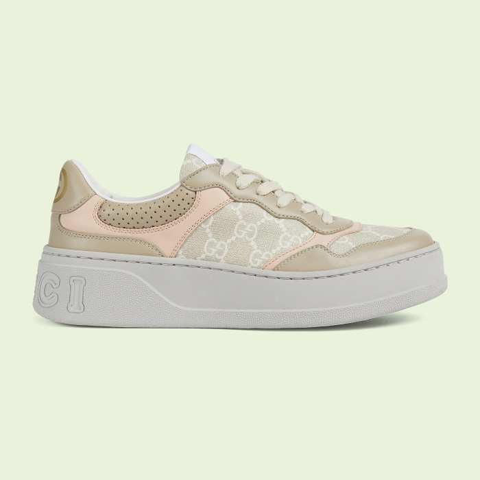 GUCCI Retro Webbing Printed Platform Flat Sneakers Shoes #nigo59189