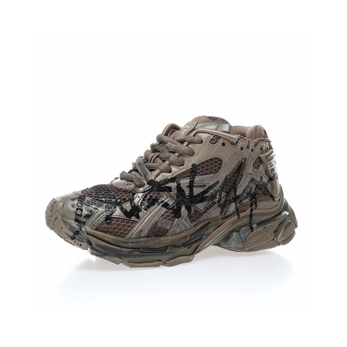 Balenciaga Runner GRAFFITI Thick Soled Letter Lace Up Dad Sneaker Shoes #nigo21732