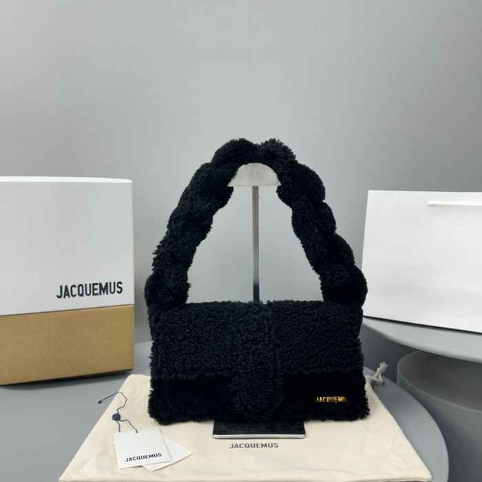 Jacquemus Single Color Lamb Wool Shoulder Bag #nigo3413