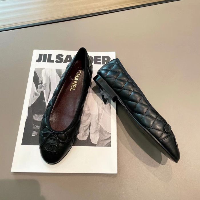 Chanel Flat Dance Leather Shoes #nigo53693