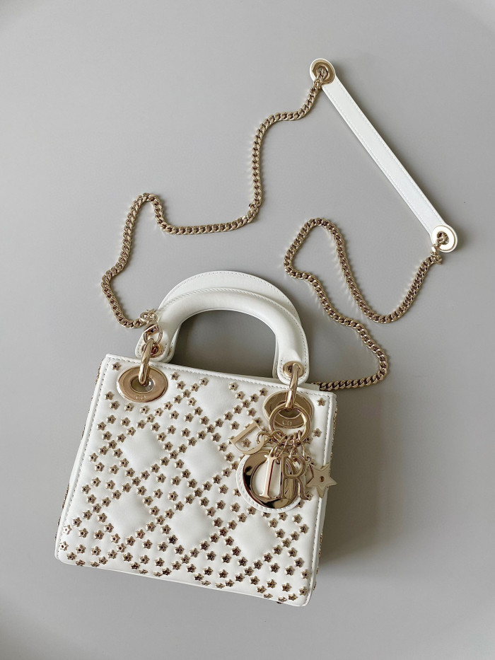 Dior Lady-D-Joy Bag NIGO Leather Carrying Chain Bag #nigo21446