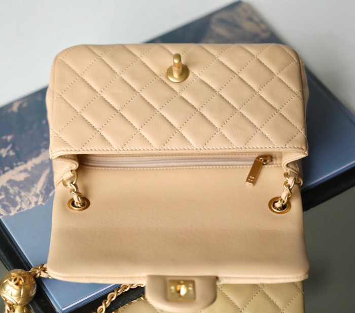 Chanel Flap Bag Small Golden Ball, Single Shoulder Messenger Bag Multicolor Double Size Leather Bags #nigo55243