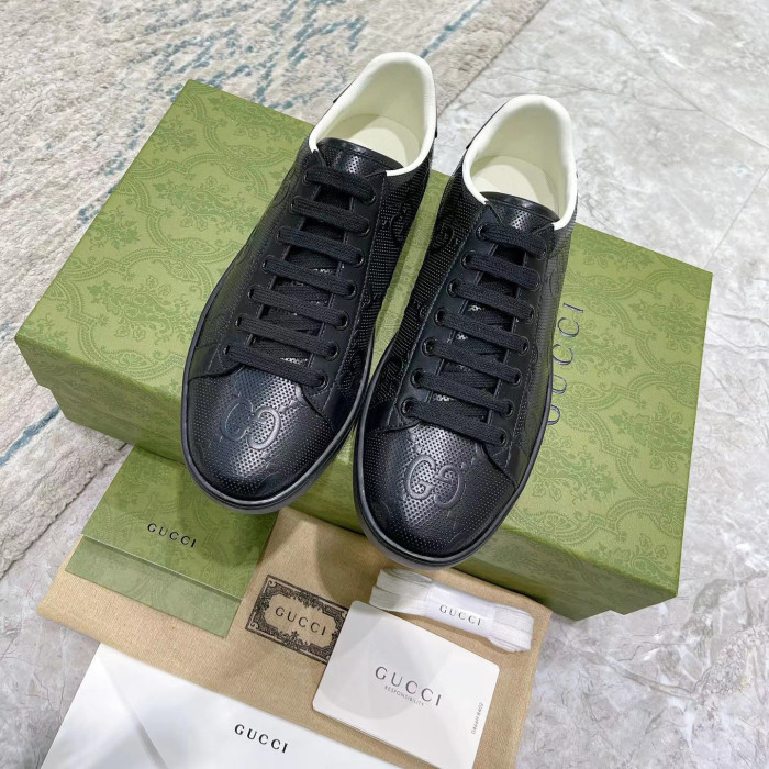 Gucci Leather Logo Printed Flat Casual Shoes #nigo52169