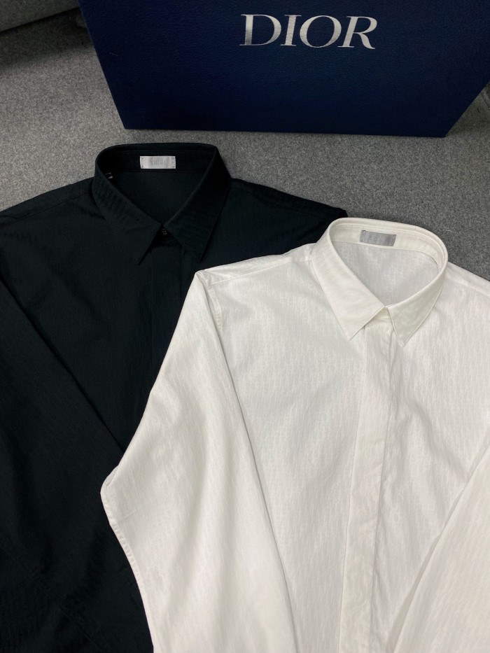 Dior Long Sleeve Solid Color Printed Shirt #nigo5772