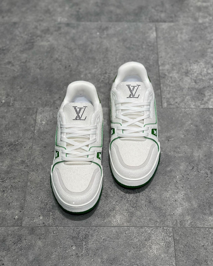Louis Vuitton Low-Top Trainer With Sparkling Crystals Sneakers Shoes #nigo6523